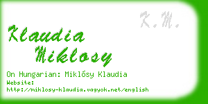klaudia miklosy business card