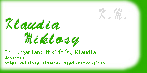 klaudia miklosy business card